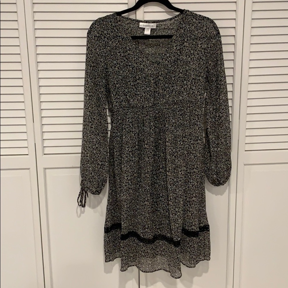 Motherhood Boho Lightweight Dress Floral/Leaves